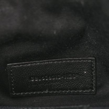 Saint Laurent Grain De Poudre Chevron Monogram Large Bill Pouch Senape Yellow 7 of 14