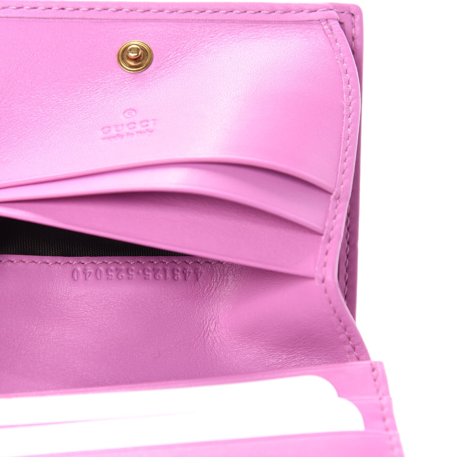 Gucci Calfskin Matelasse GG Marmont Card Case Candy Mousse 7 of 9