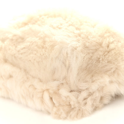 Bottega Veneta Shearling Lambskin The Pouch Chain White 10 of 10
