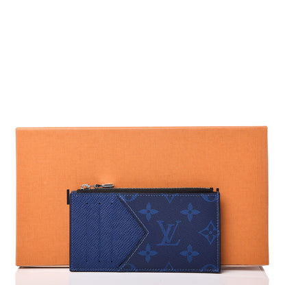 Louis Vuitton Monogram Taiga Coin Card Holder Cobalt 7 of 7