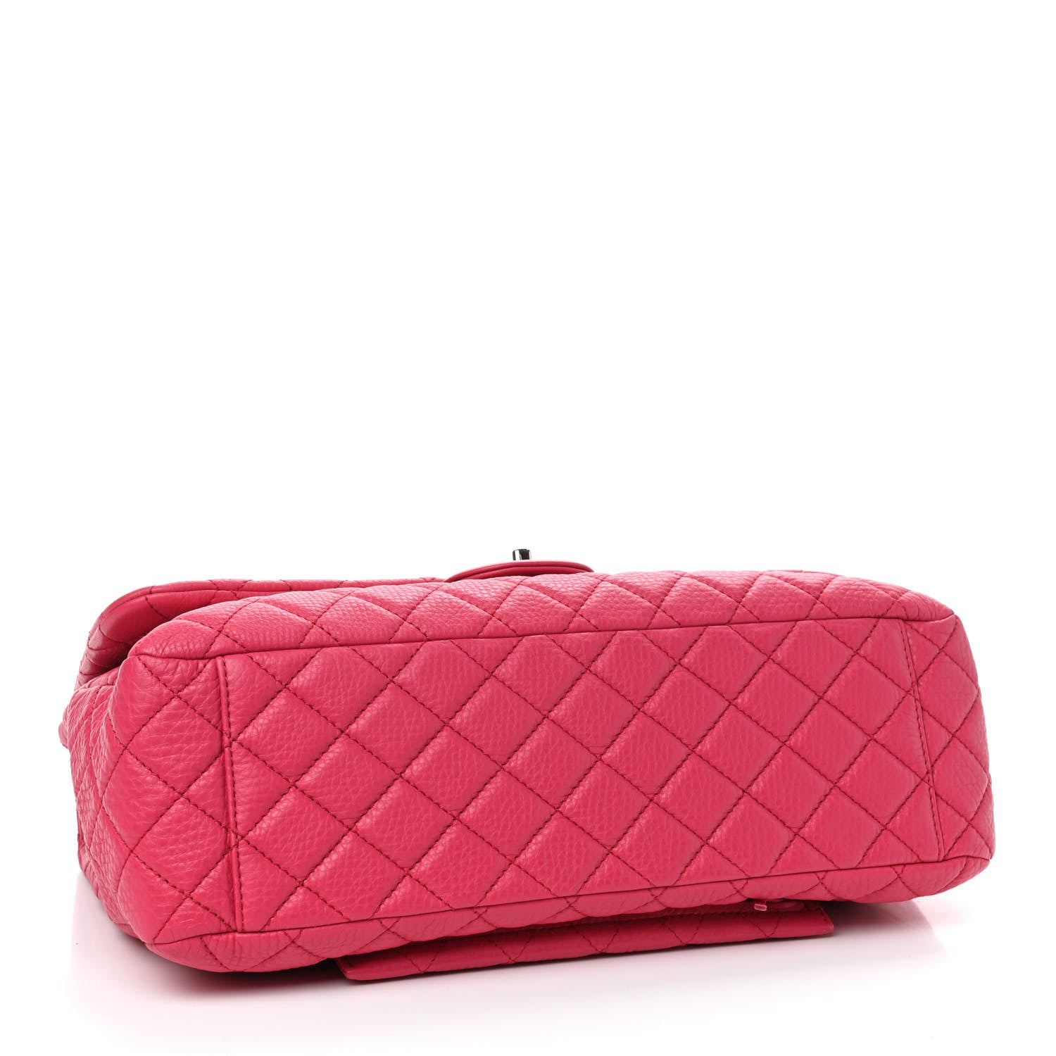 Chanel Calfskin Quilted Small XXL Travel Flap Bag Dark Pink 4 of 9