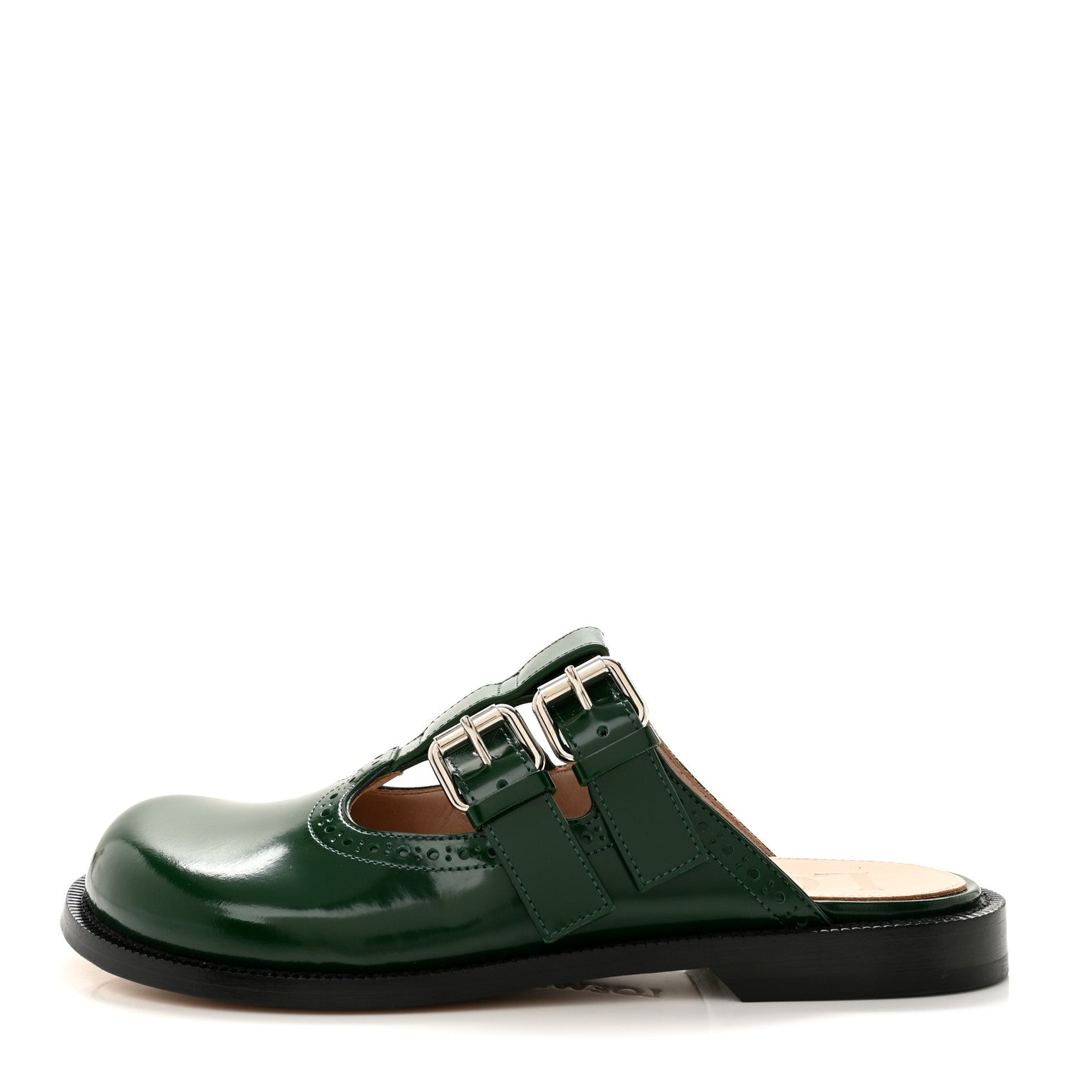 Loewe Calfskin Campo Mary Jane Mule 36 Green 1 of 9