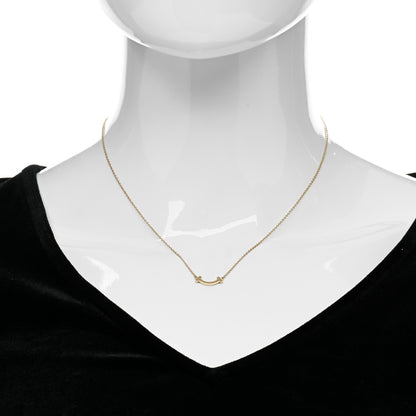 Tiffany 18K Rose Gold Mini T Smile Pendant Necklace 2 of 4