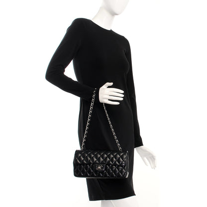 Chanel Lambskin Quilted East West Flap Black 2 of 7