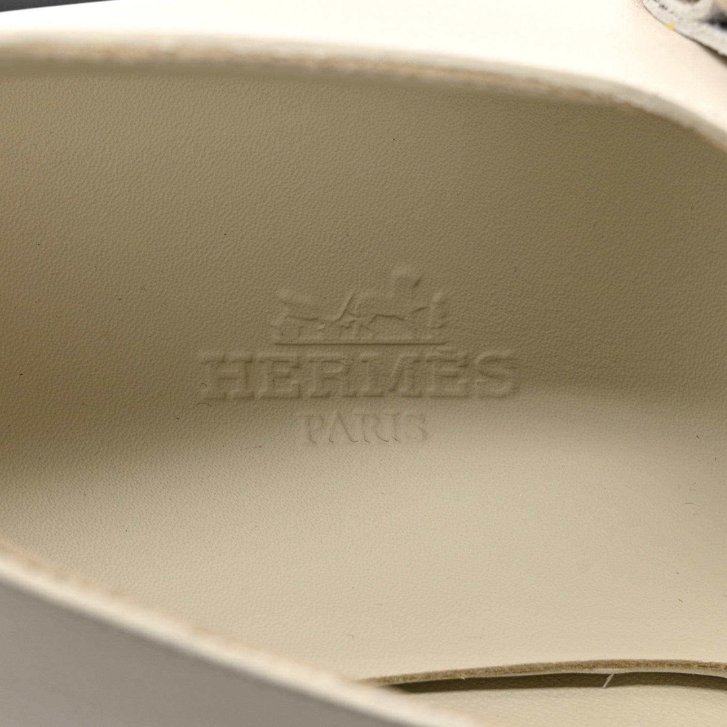Hermes Calfskin Hoxton Oxford 35.5 Beige Glaise 6 of 11