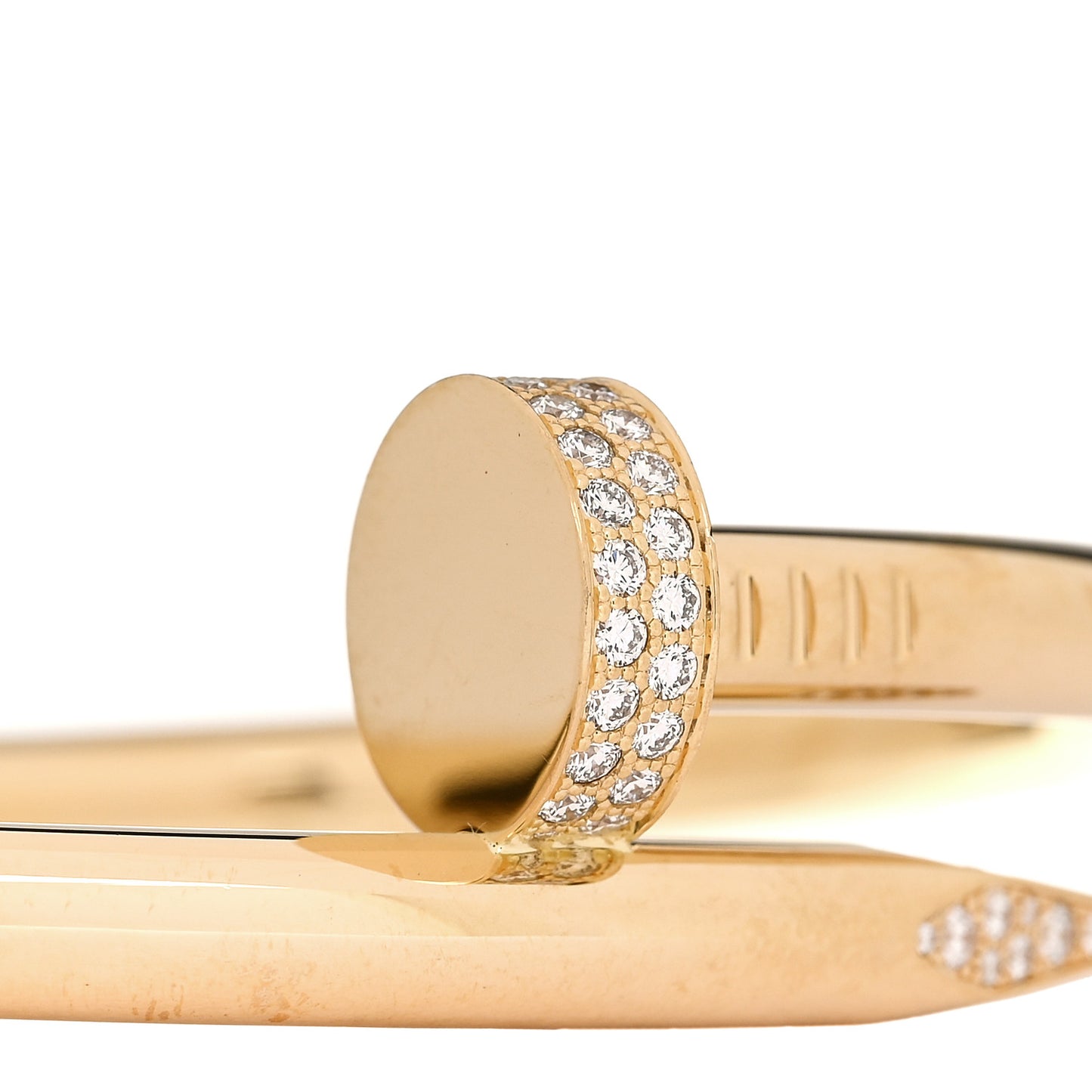 18K Yellow Gold Diamond Large Juste Un Clou Bracelet 18