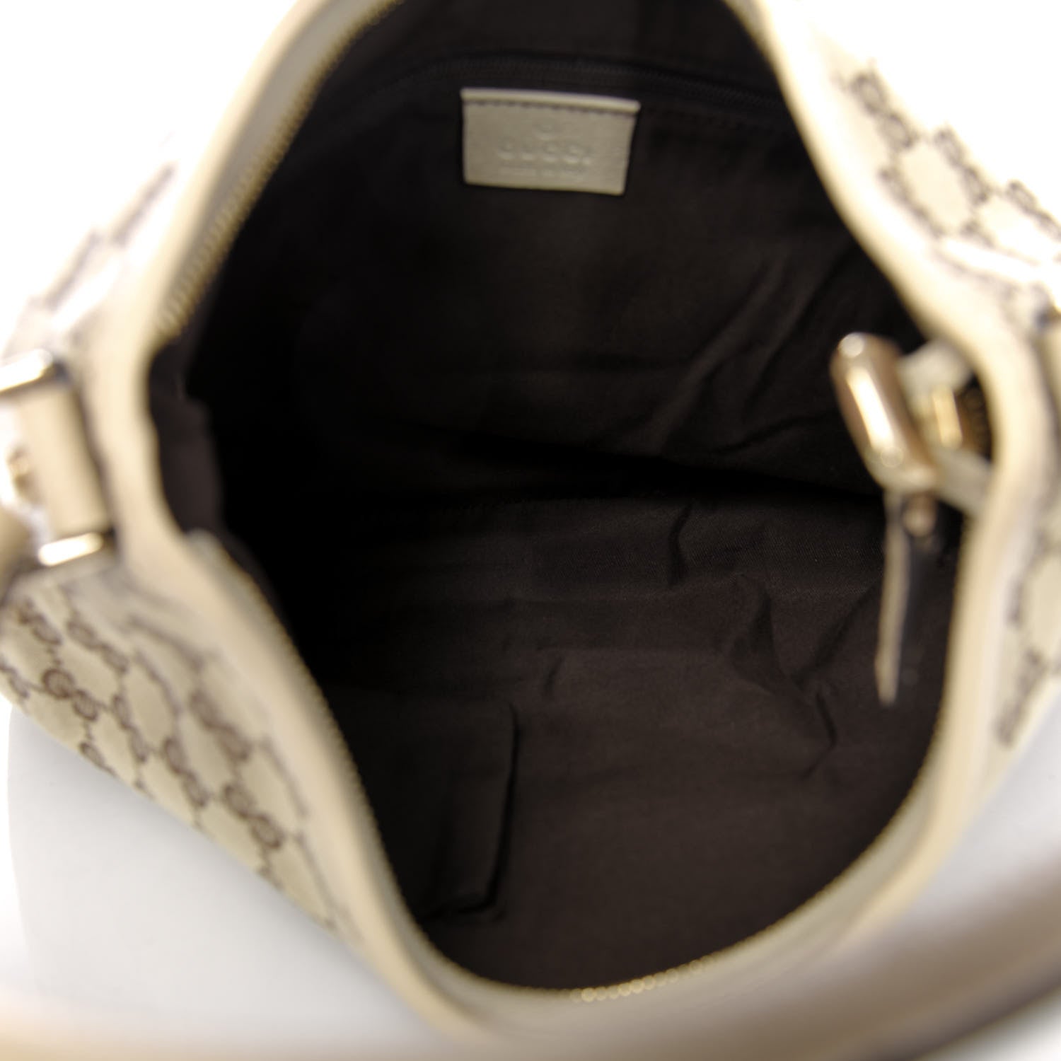 Gucci Monogram Medium Abbey D Ring Hobo Off White 5 of 15