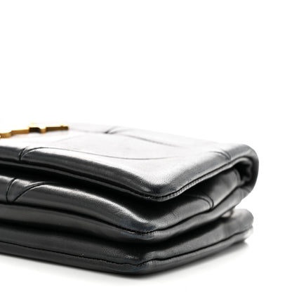 Saint Laurent Lambskin Patchwork Monogram Jamie Chain Wallet Black 10 of 10