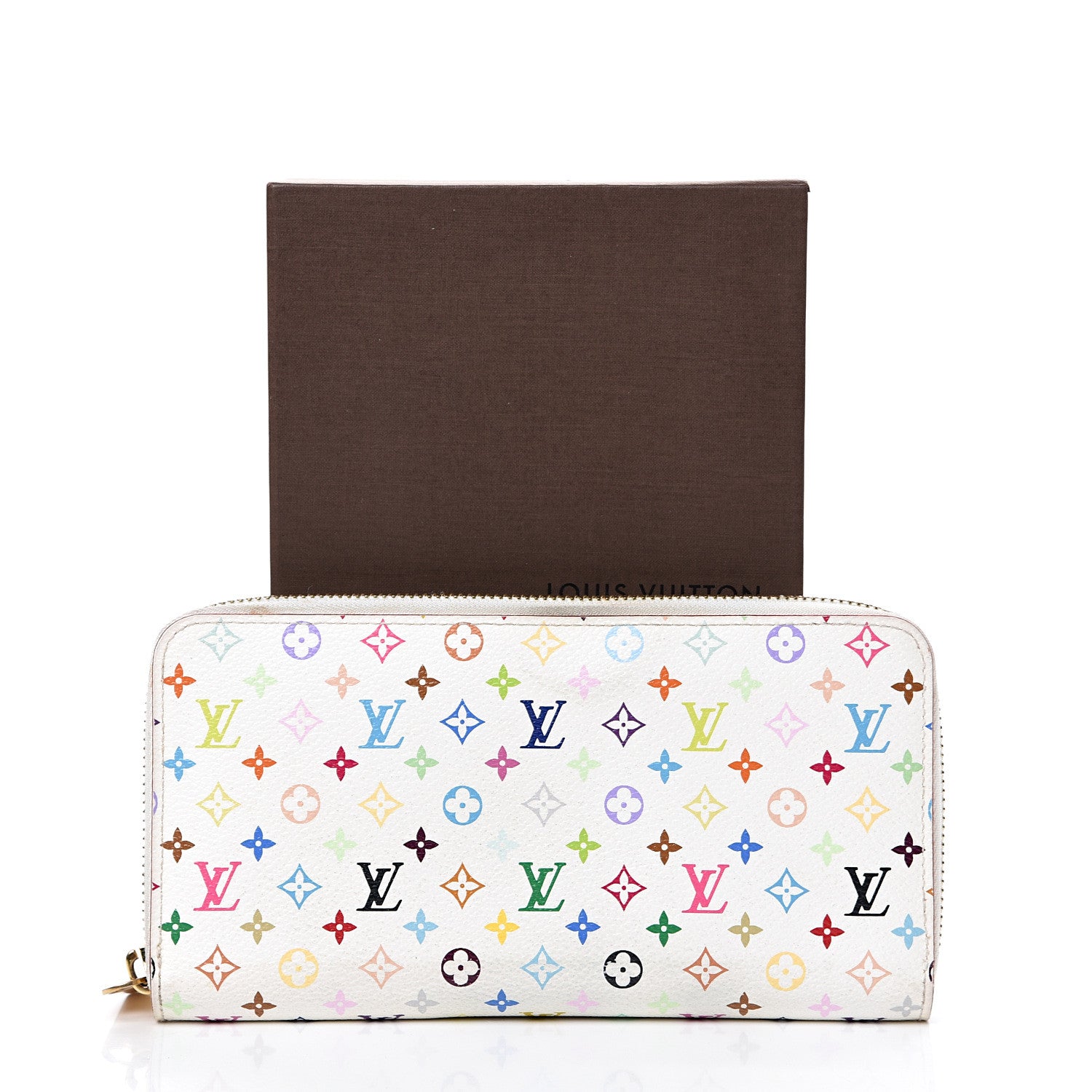 Louis Vuitton Monogram Multicolor Zippy Wallet White Litchi 9 of 9