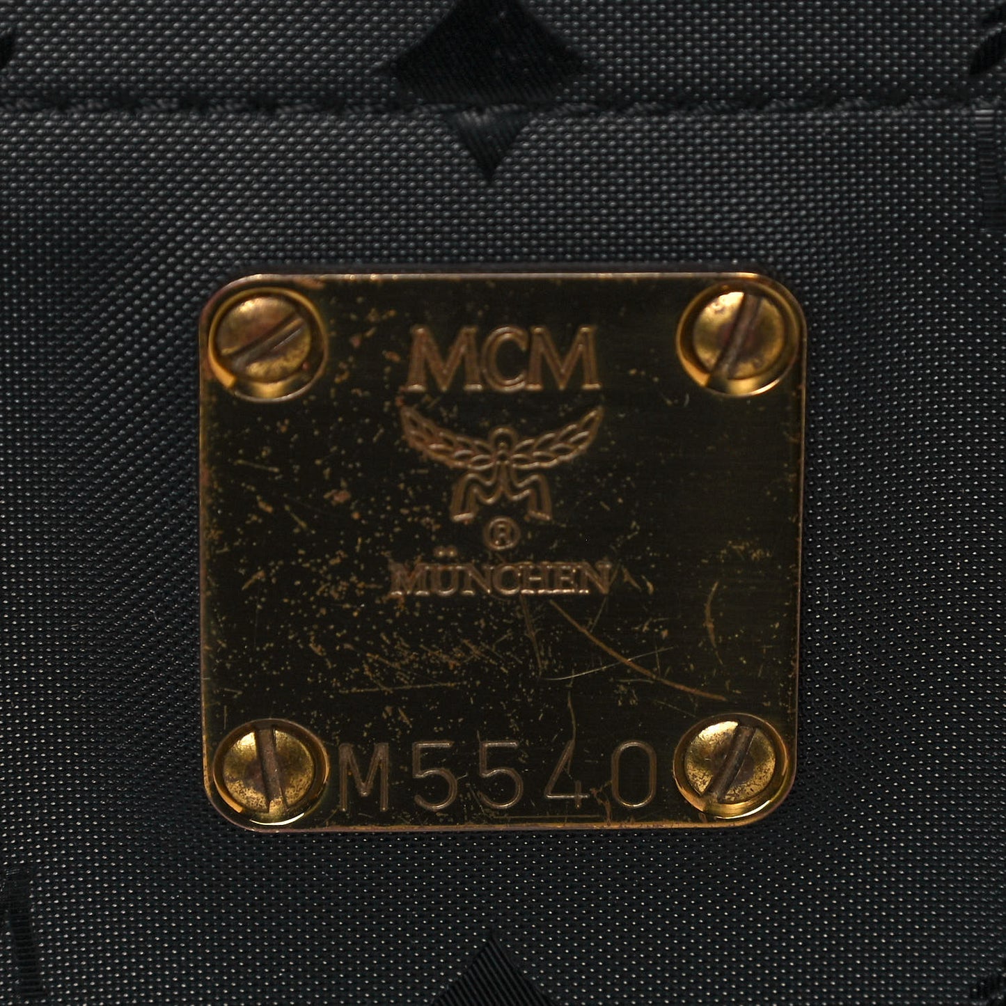 Monogram Coated Canvas Tote Bag Black