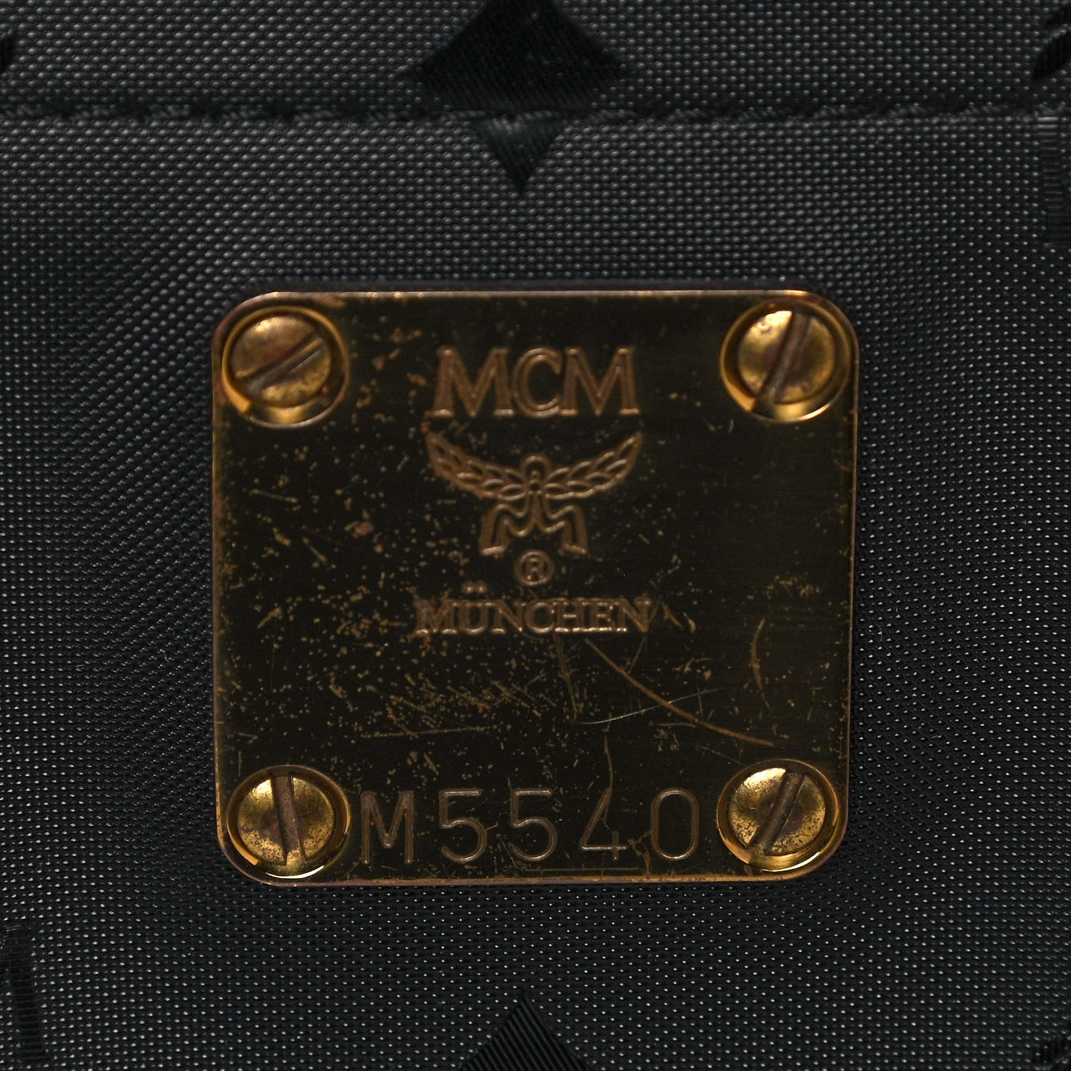 MCM Monogram Coated Canvas Tote Bag Black 15 of 15