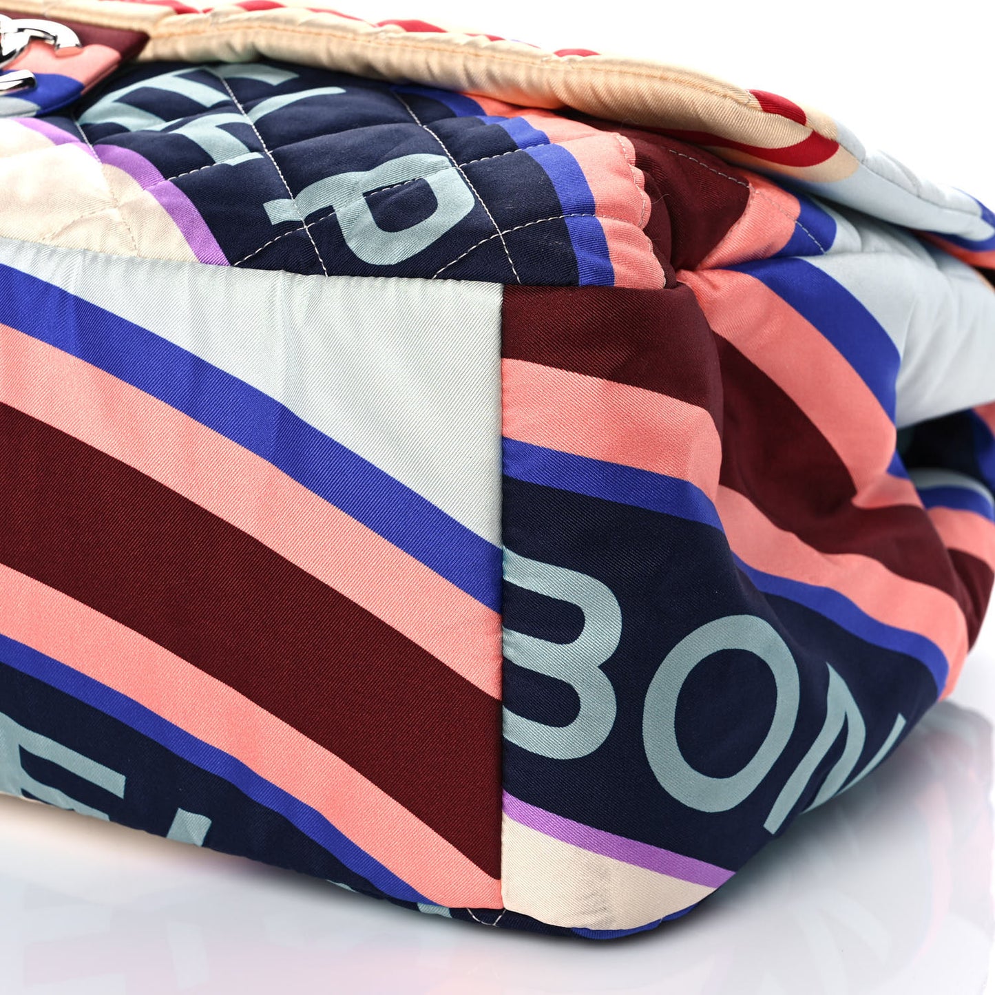 Fabric Quilted Printed XXL Flap Multicolor