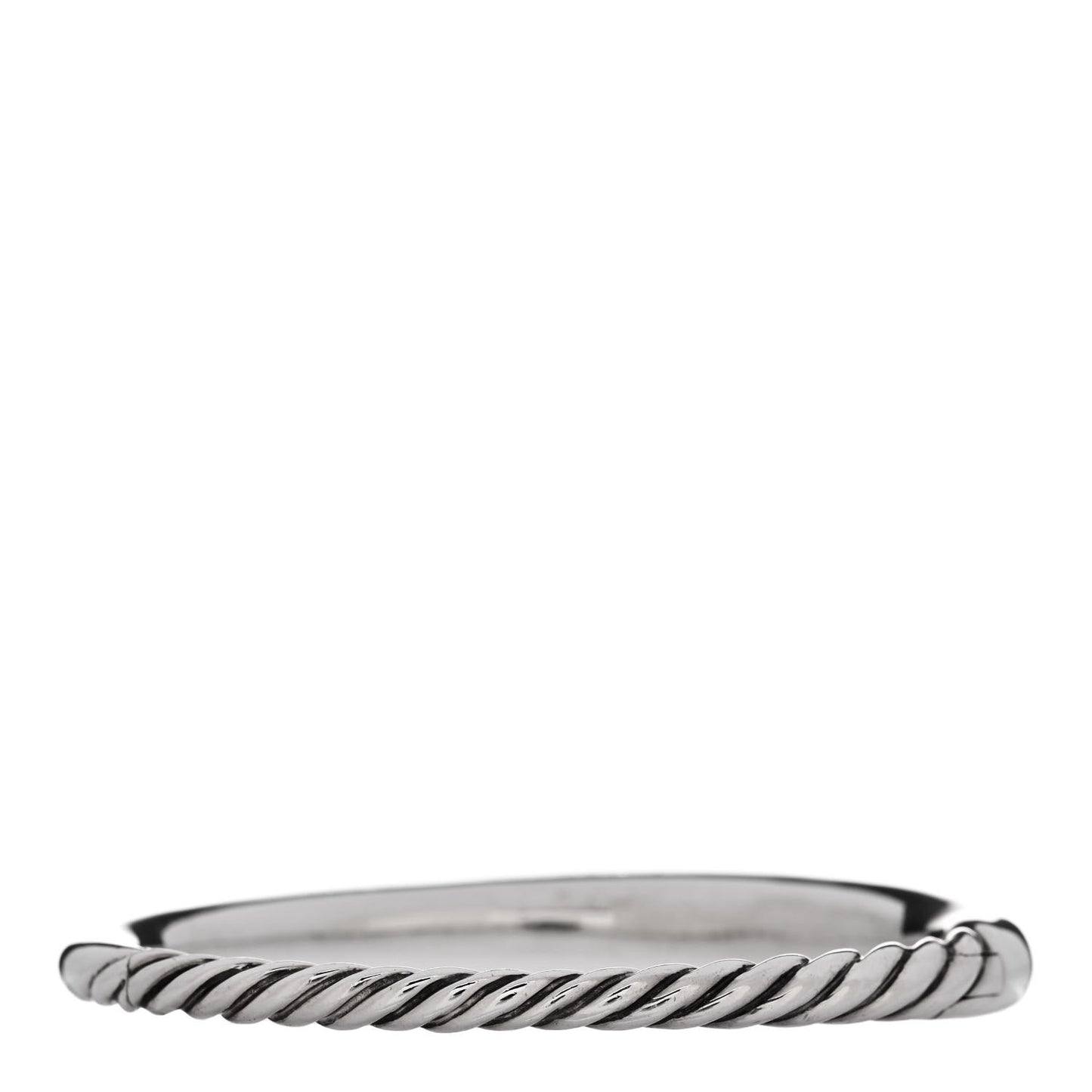 Sterling Silver Diamond 9.5mm Pure Form Smooth Bangle Bracelet