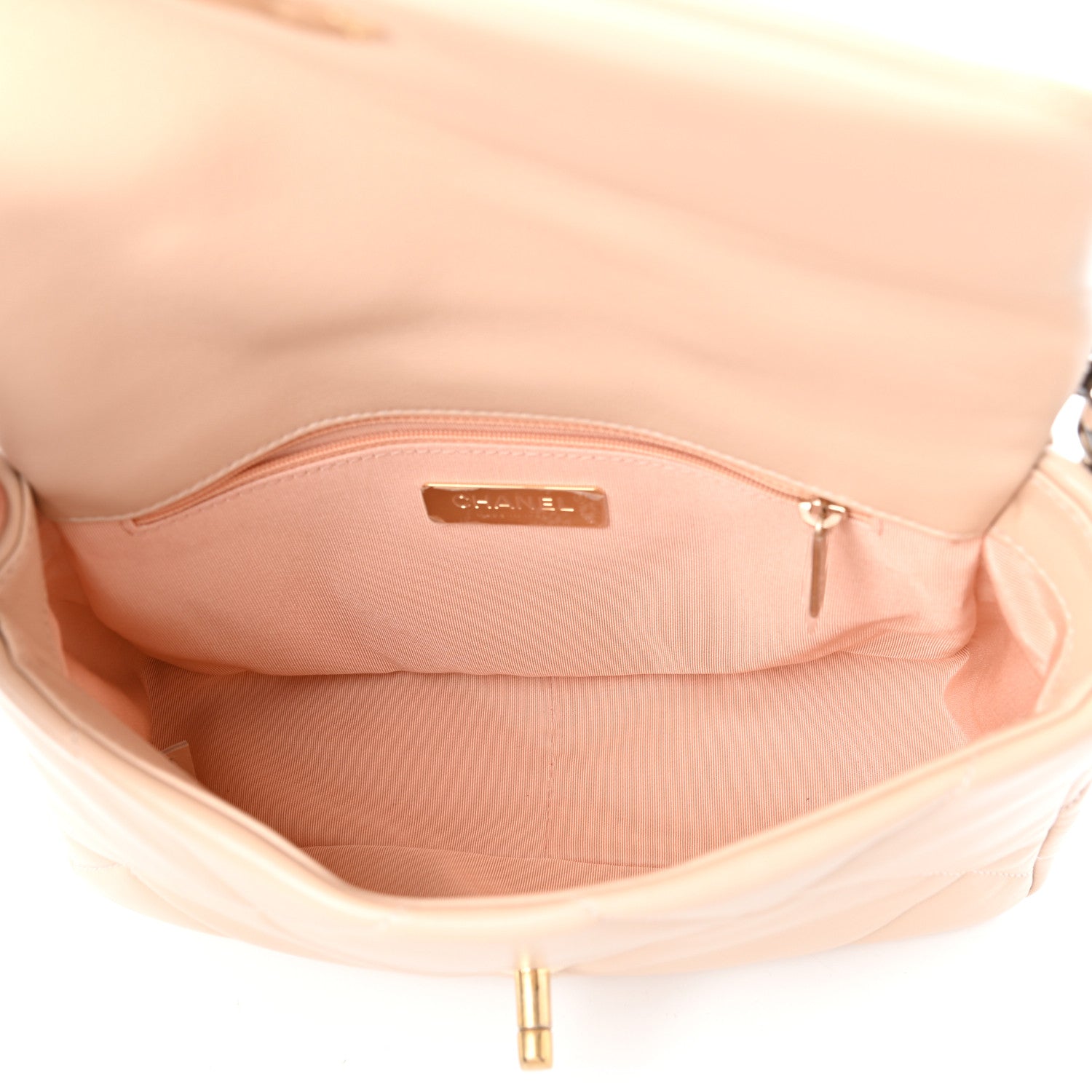 Chanel Lambskin Quilted Medium Chanel 19 Flap Beige 5 of 10