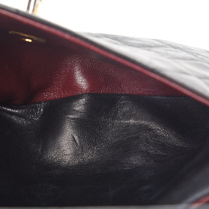 Chanel Lambskin Quilted Medium Double Flap Black 18 of 20