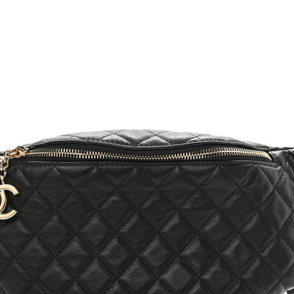 Chanel Calfskin Quilted Banane Waist Bag Fanny Pack Black 8 of 11