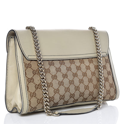Gucci Monogram Margaux Calfskin Medium Emily Chain Shoulder Bag Beige Ebony Mystic White 3 of 17