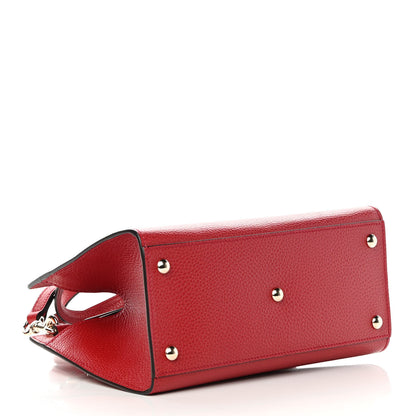 Gucci Dollar Calfskin Medium Soho Top Handle Satchel Hibiscus Red 4 of 10