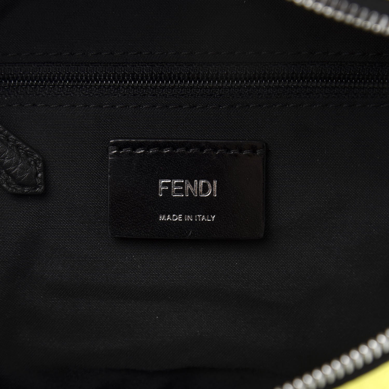 Fendi Cuoio Romano Fluo Metal Bug Eyes Kids Belt Bag Giallo Fluo Black 6 of 10