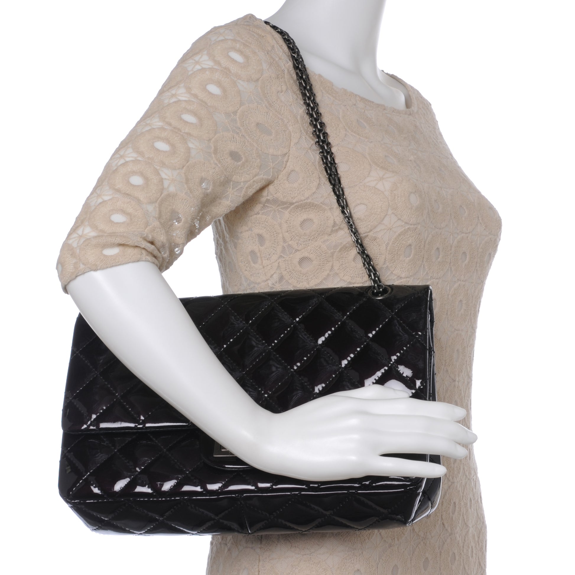 Chanel Patent 2.55 Reissue 227 Flap Black 2 of 8