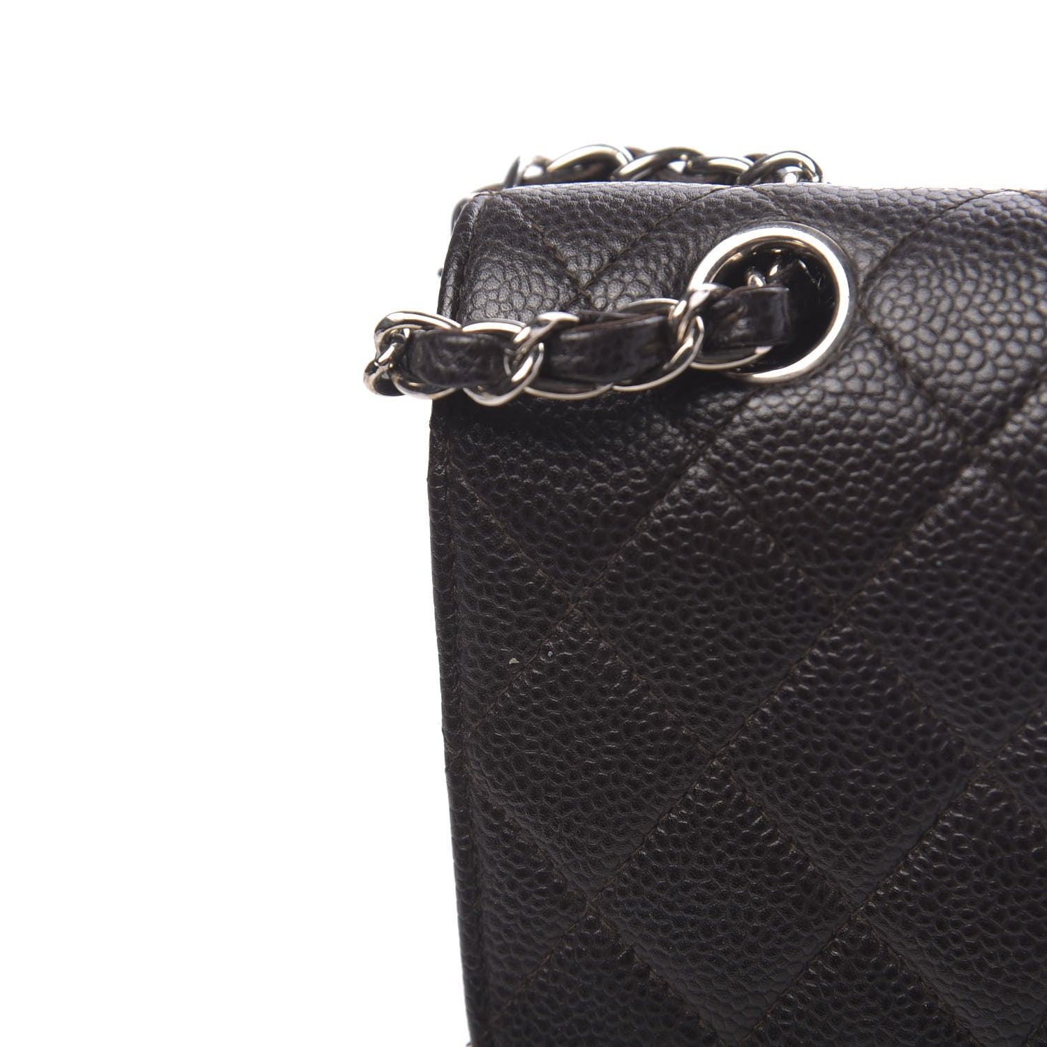 Chanel Caviar Quilted Medium Double Flap Brown 8 of 13