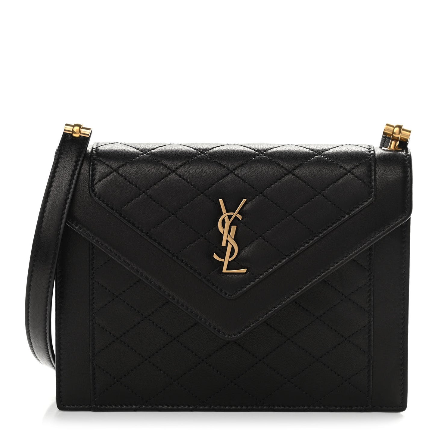 Lambskin Quilted Mini Gaby Satchel Black