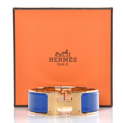 Hermes Enamel Wide Clic Clac H Bracelet GM Bleu Electrique 6 of 6