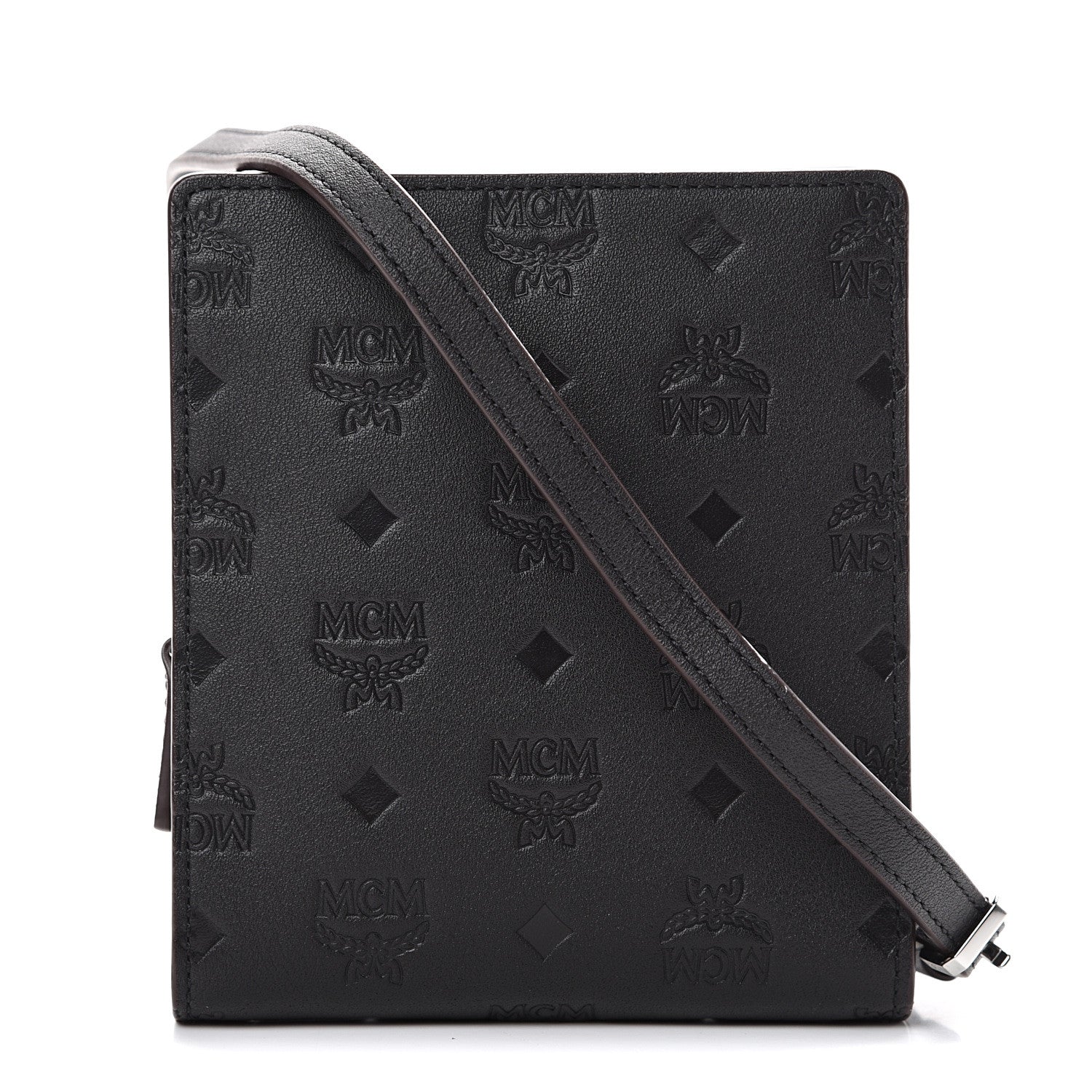 MCM Calfskin Ottomar Monogram Multi-Function Lanyard Black 1 of 12