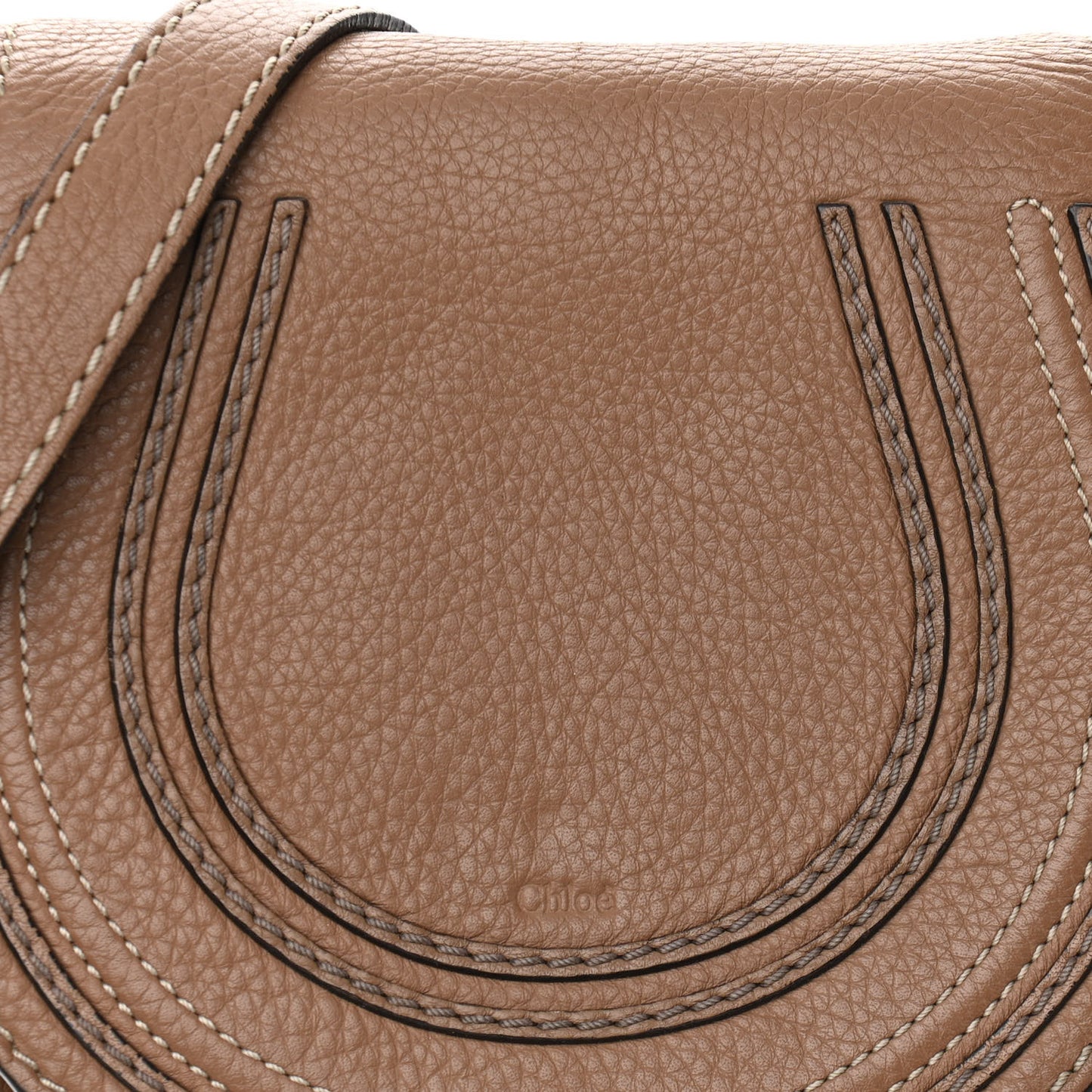Calfskin Mini Marcie Round Crossbody Bag Nut