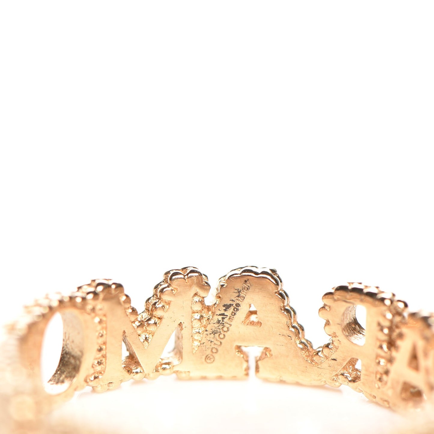 18K Yellow Gold Diamond L'Aveugle Par Amour Ring 52 6
