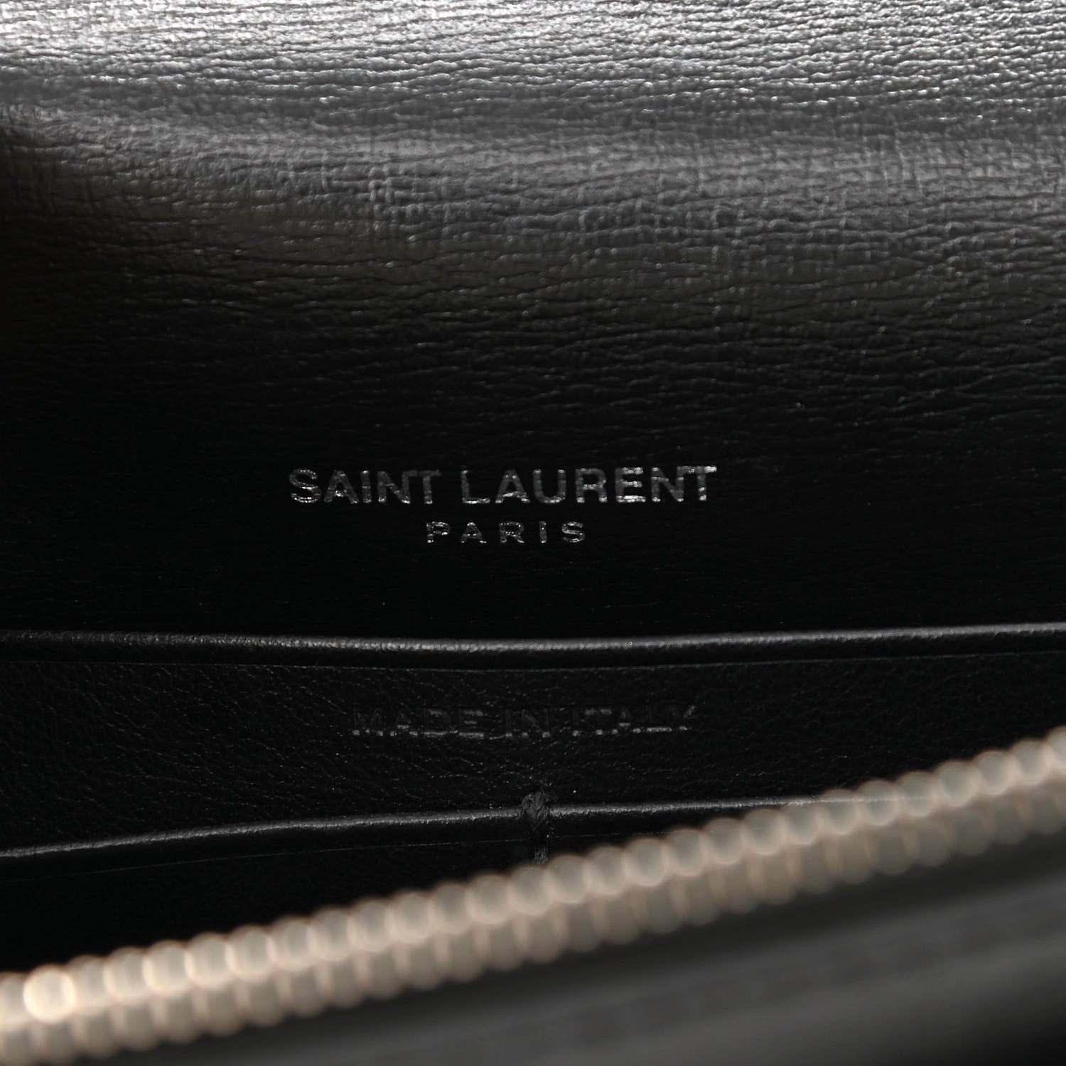 Saint Laurent Calfskin Monogram Sunset Chain Wallet Black 6 of 17
