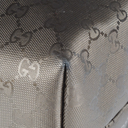 Gucci Imprime Monogram Medium Zippered Shopping Tote Pewter 10 of 12