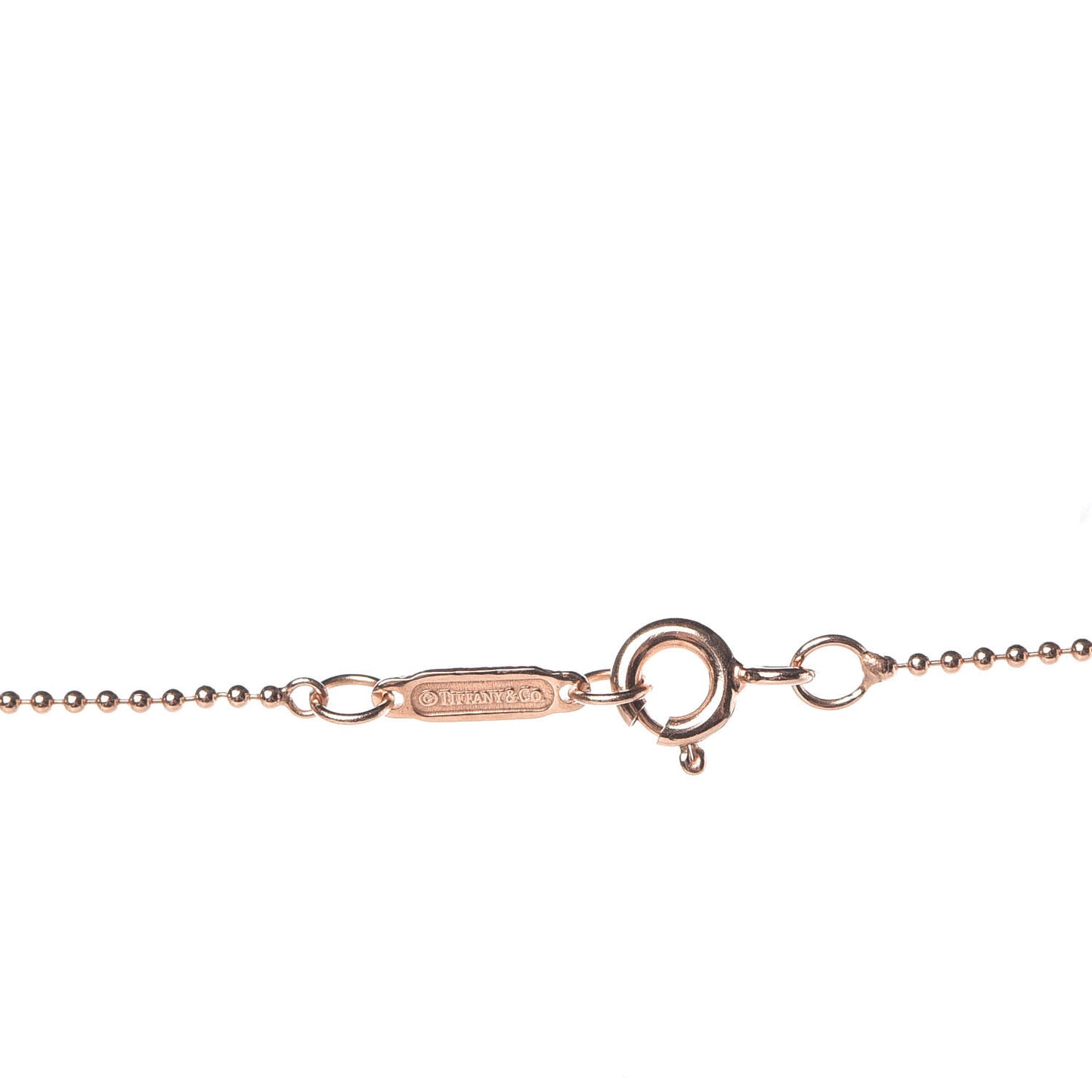 18K Rose Gold Diamond 1837 Circle Charm Pendant Necklace