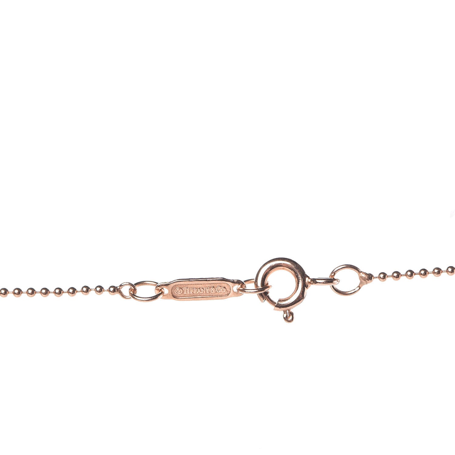 Tiffany 18K Rose Gold Diamond 1837 Circle Charm Pendant Necklace 5 of 7
