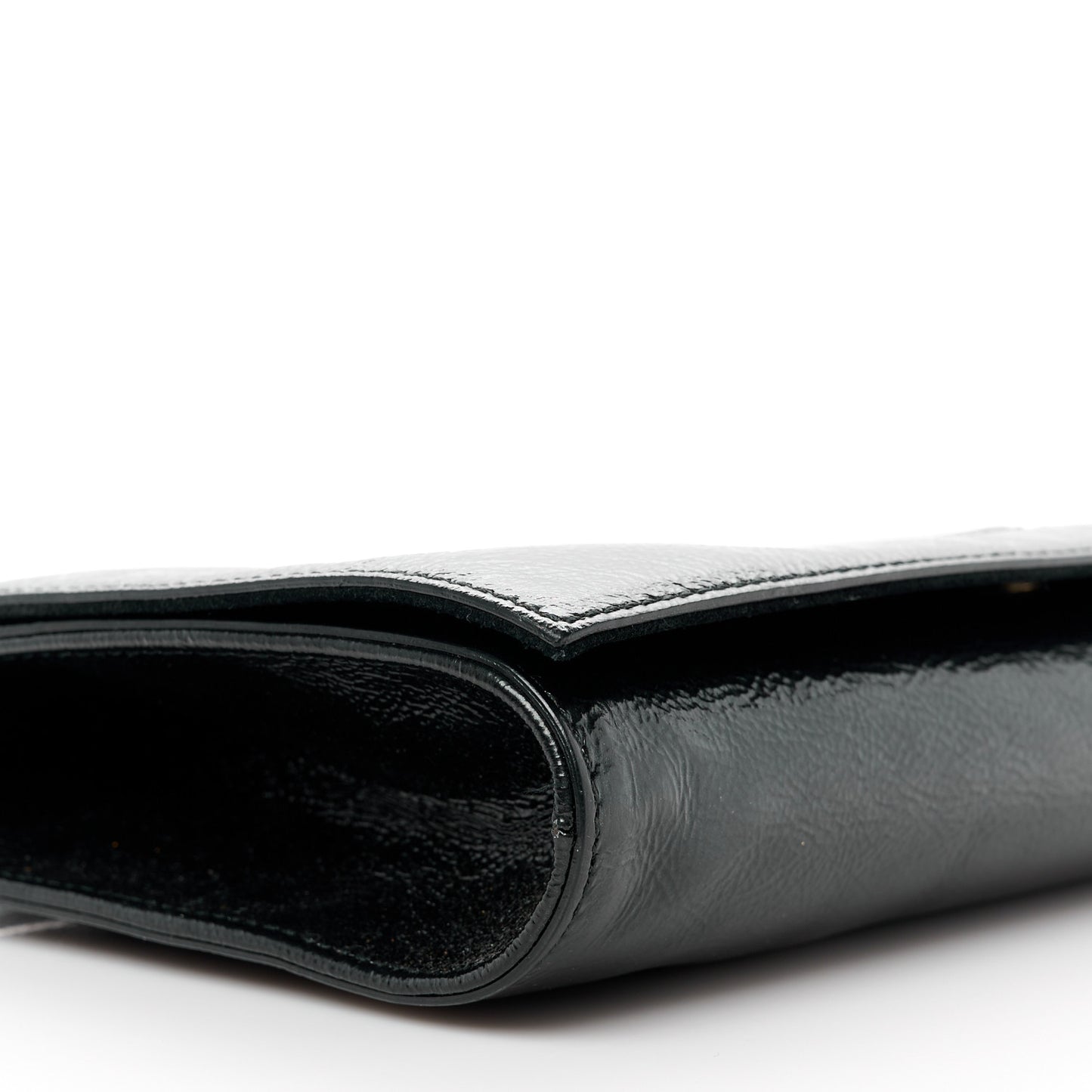Soft Patent Medium Soho Clutch Black