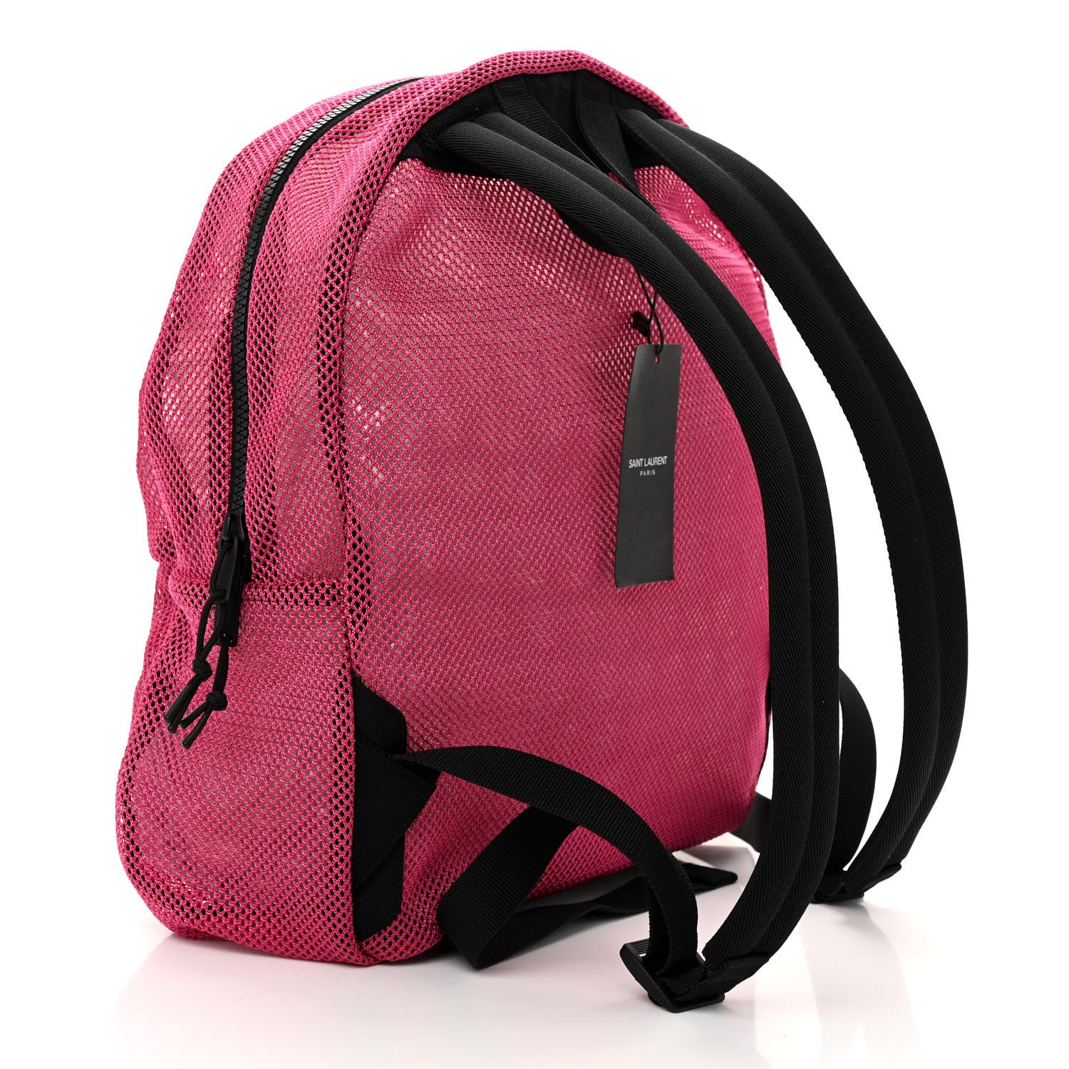 Saint Laurent Nylon Mesh Backpack Fuchsia 3 of 11