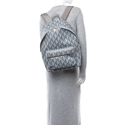 Christian Dior Coated Canvas CD Diamond Rider Zipped Backpack Gray 3 of 9