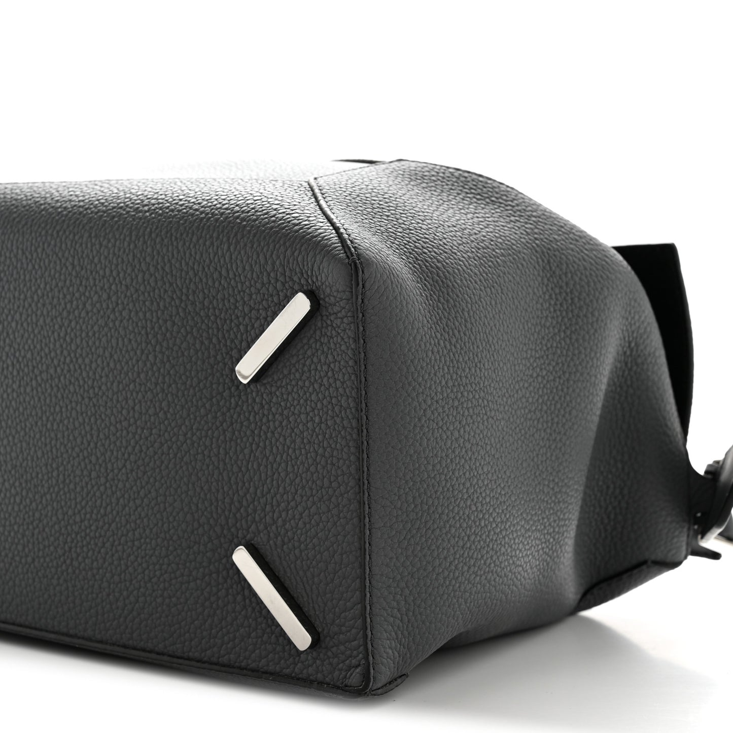 Grained Calfskin Large Puzzle Edge Bag Anthracite