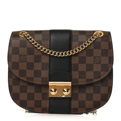 Louis Vuitton Damier Ebene Cuir Taurillon Wight Black 1 of 8