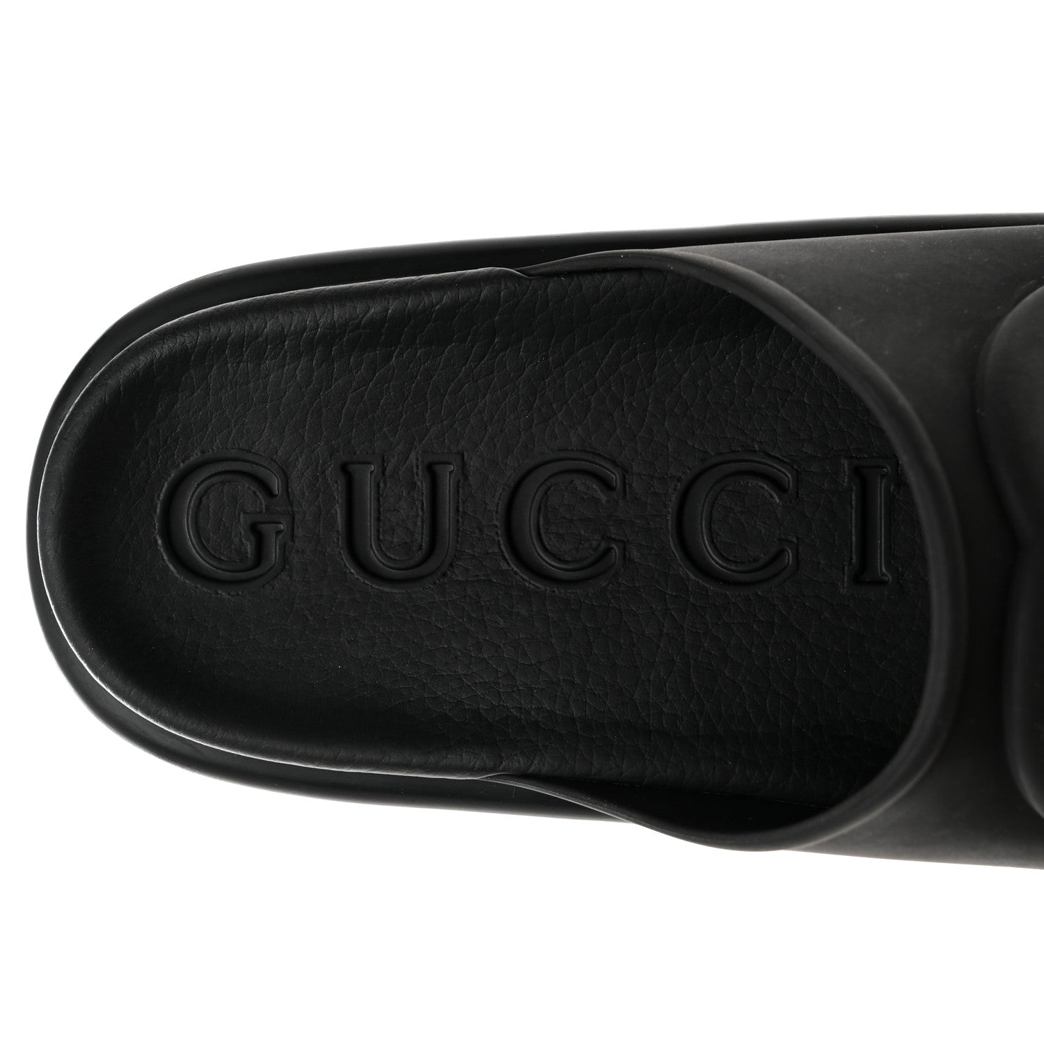 Gucci Soft Rubber Womens Interlocking G Platform 42mm Slide Sandals 37 Black 6 of 9