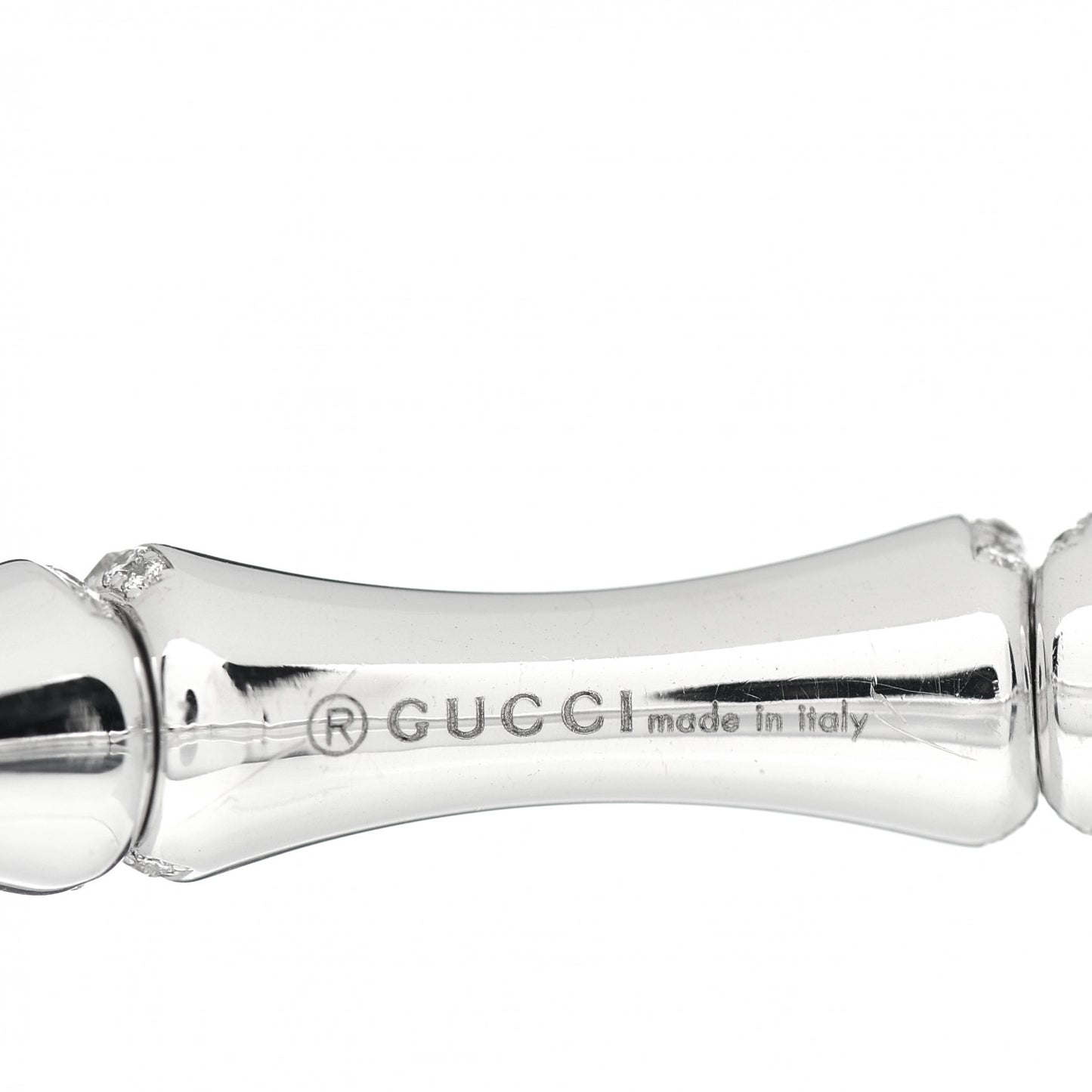 18K White Gold Diamond Medium Bamboo Spring Bracelet