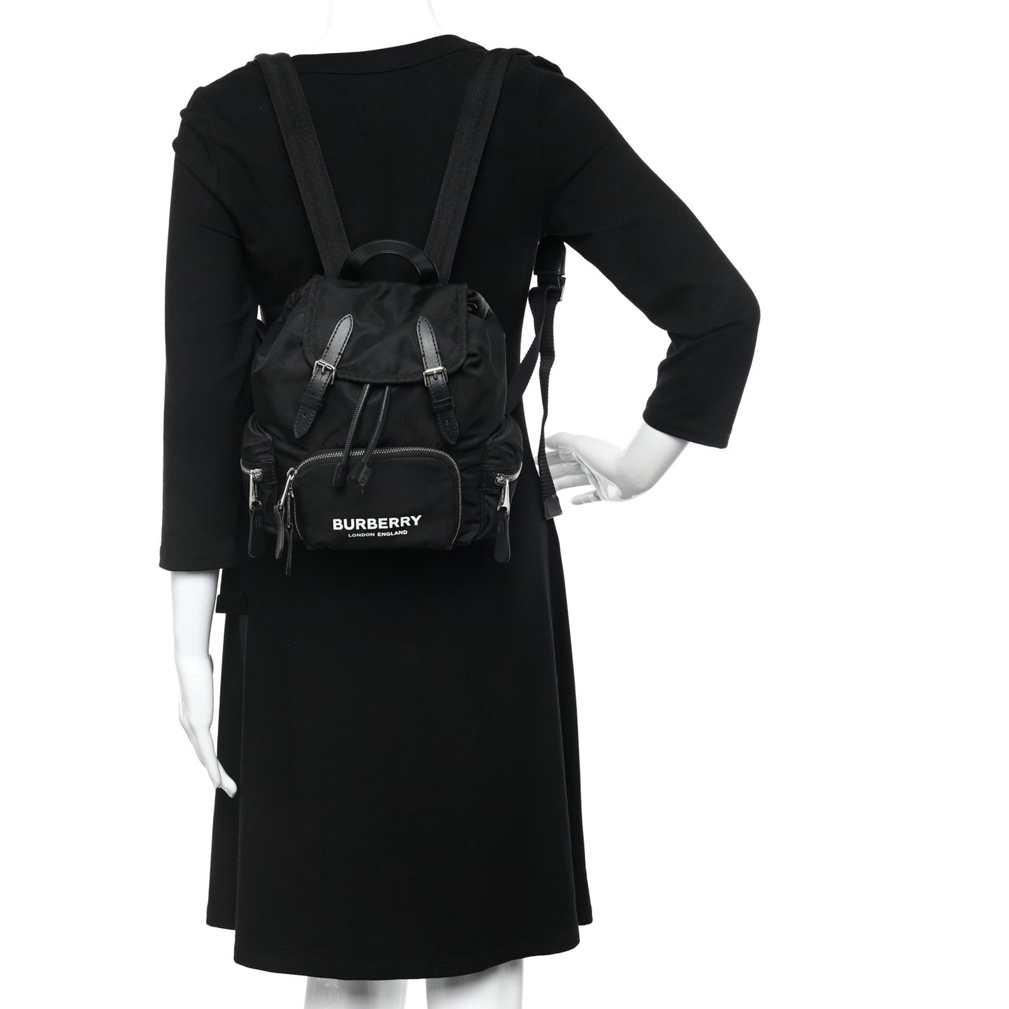 Nylon Logo Print Small Rucksack Backpack