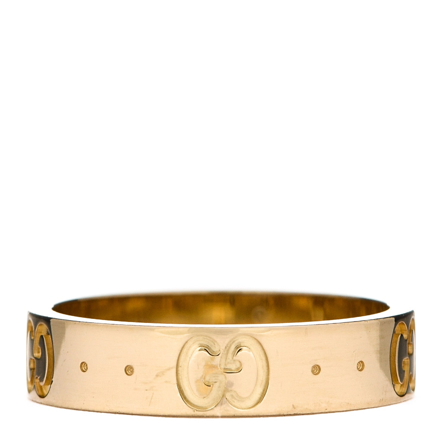 Gucci 18K Yellow Gold 4mm Icon Thin Band Ring 48 4.5 1 of 7