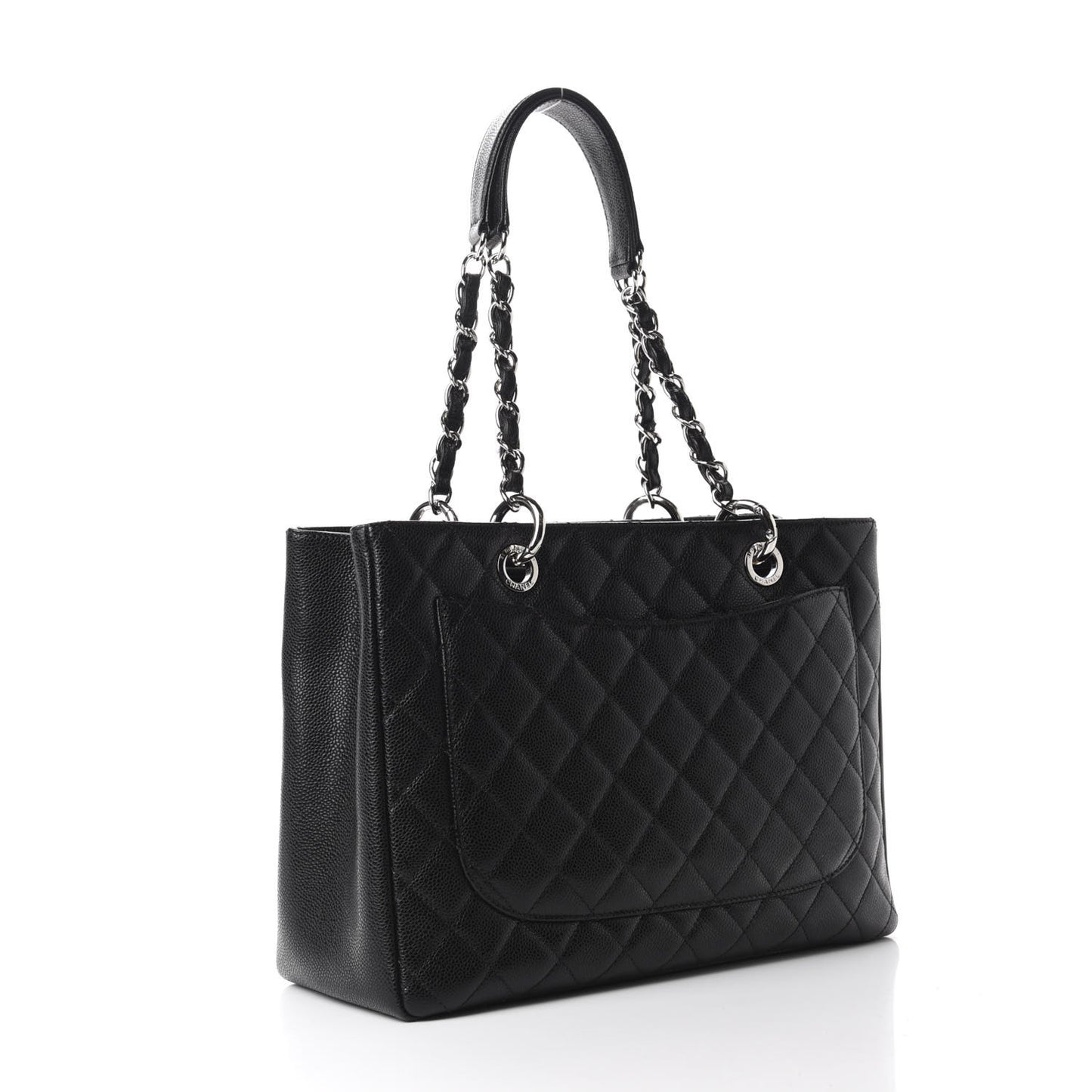 Caviar Quilted Grand Shopping Tote GST Black