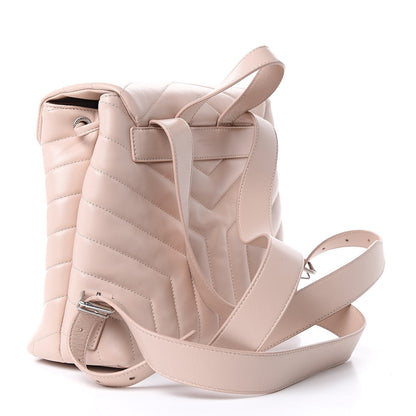 Saint Laurent Calfskin Y Quilted Monogram Small Loulou Backpack Marble Pink 3 of 11