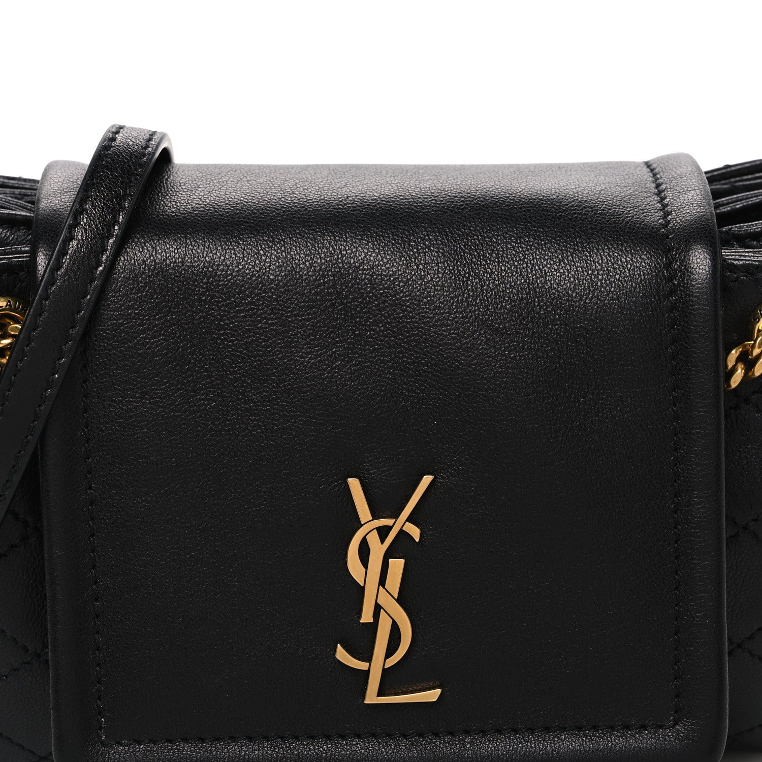 Saint Laurent Lambskin Quilted Monogram Mini Nolita Black 7 of 9