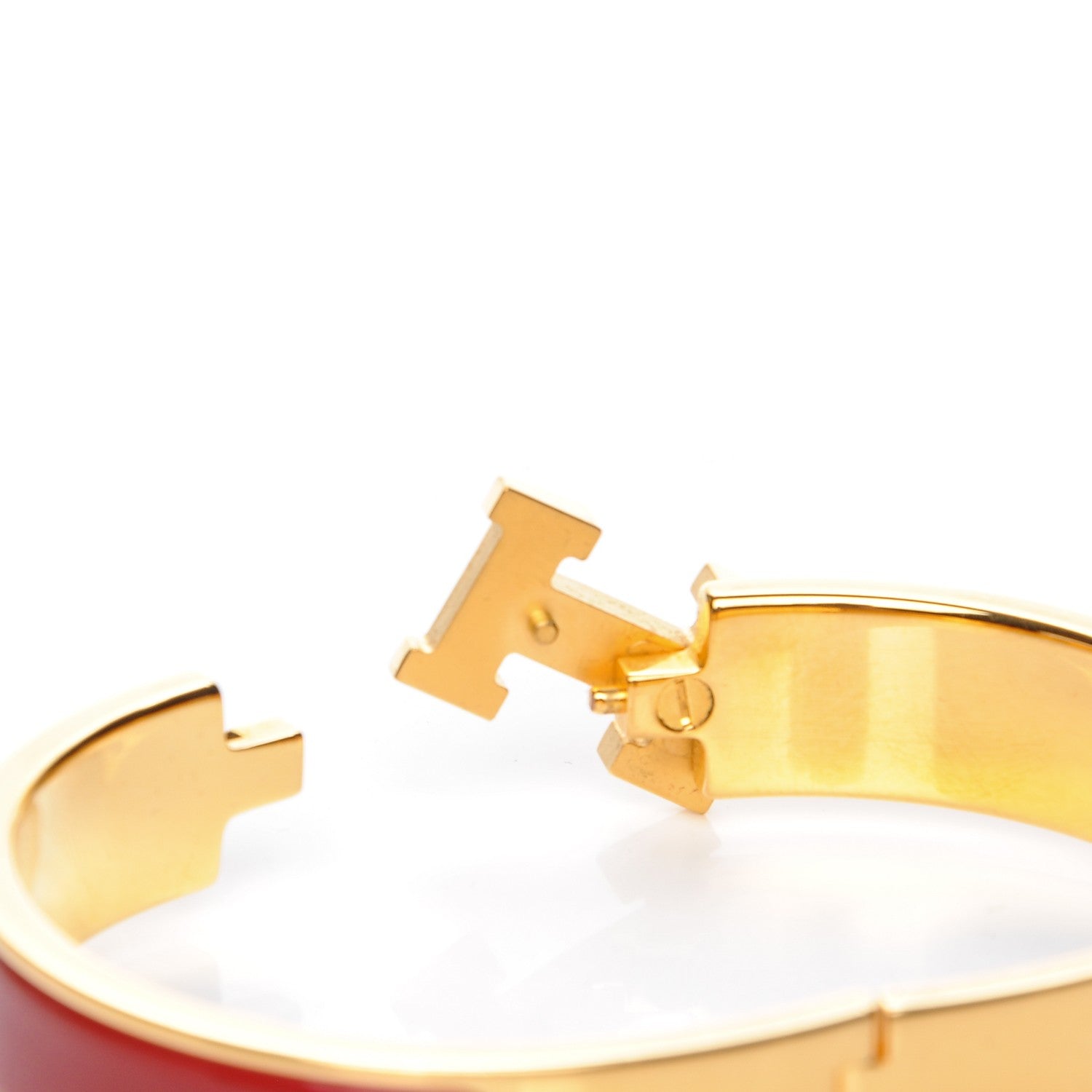 Hermes Enamel Narrow Clic Clac H Bracelet PM Red 5 of 6