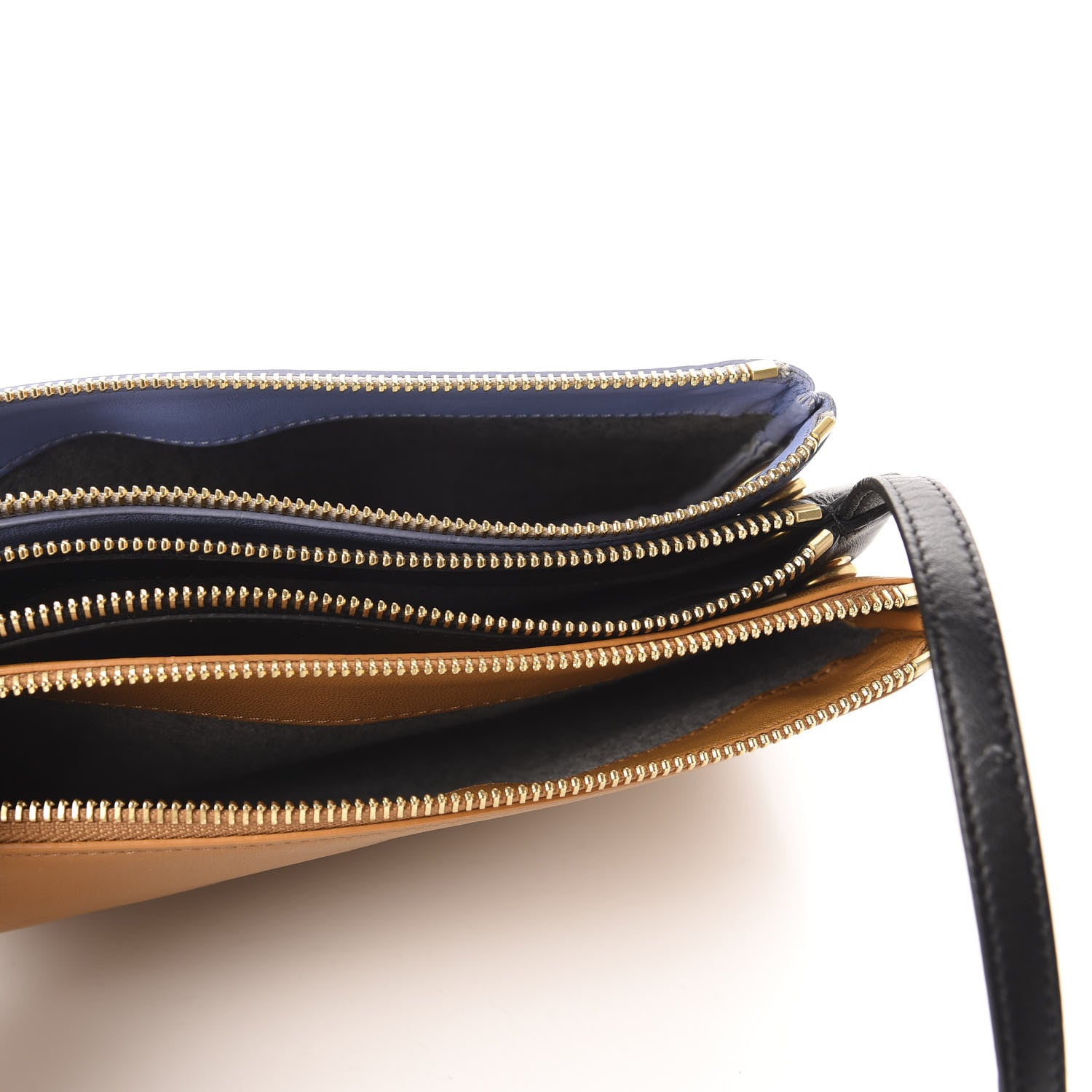 Celine Lambskin Small Multicolor Trio Crossbody Bag Porcelain 5 of 10
