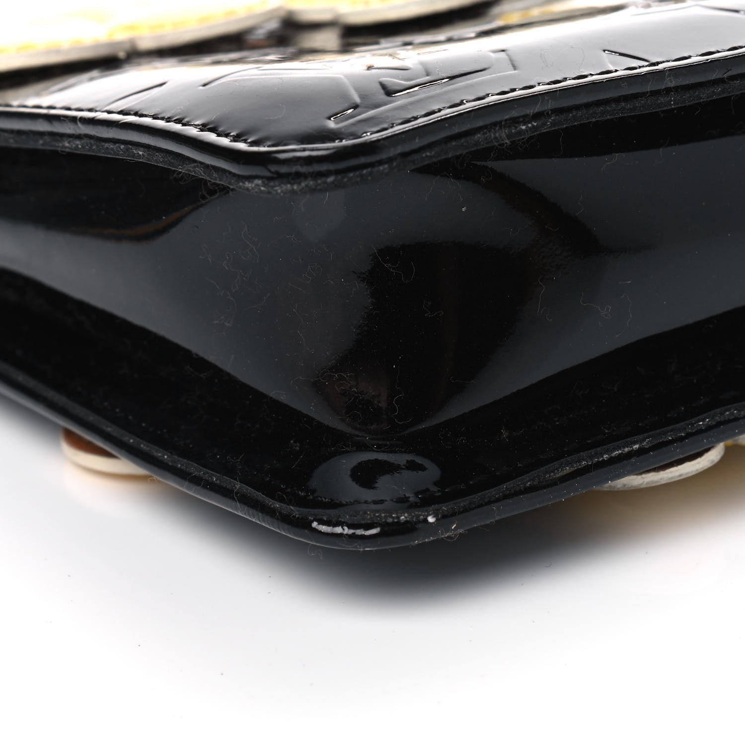 Louis Vuitton Vernis Lexington Fleurs Pochette Black 6 of 9