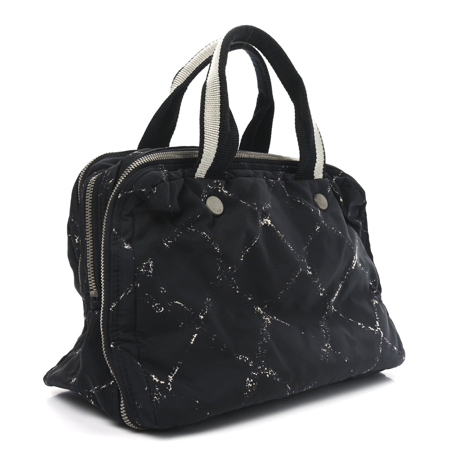 Chanel Nylon Travel Duffel Bag Black 3 of 10